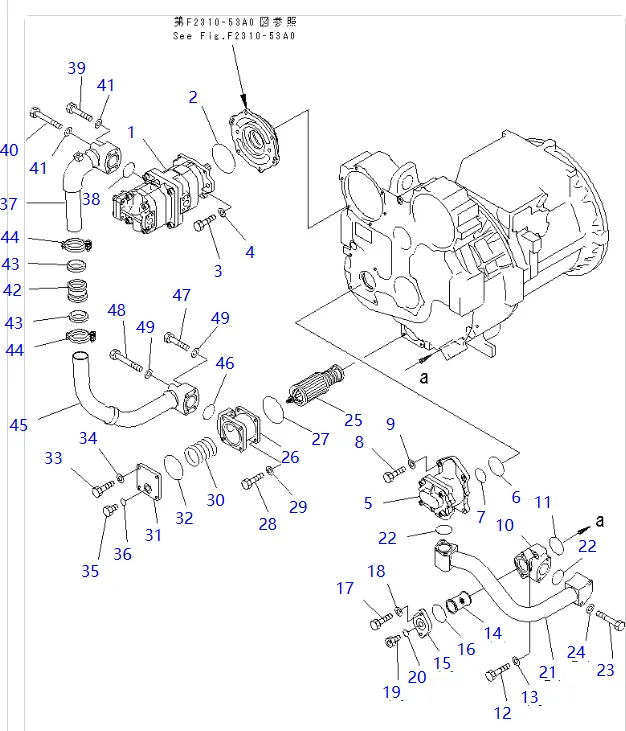 零件图 齿轮泵 小松 705-51-30290 Bulldozers D155A, D155AX; SAL3-80+90.png