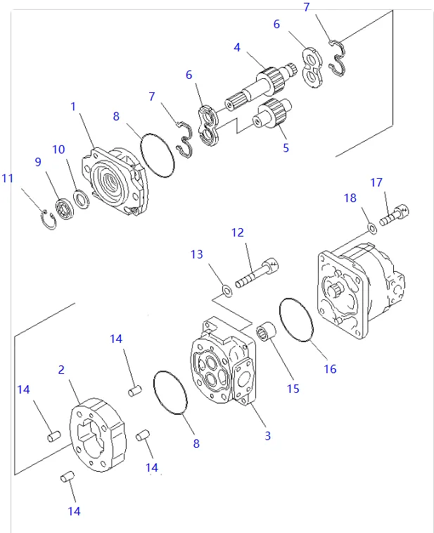 零件图 齿轮泵 小松 705-52-31010 Dump Trucks HD465, HD605; SAR100+100.png