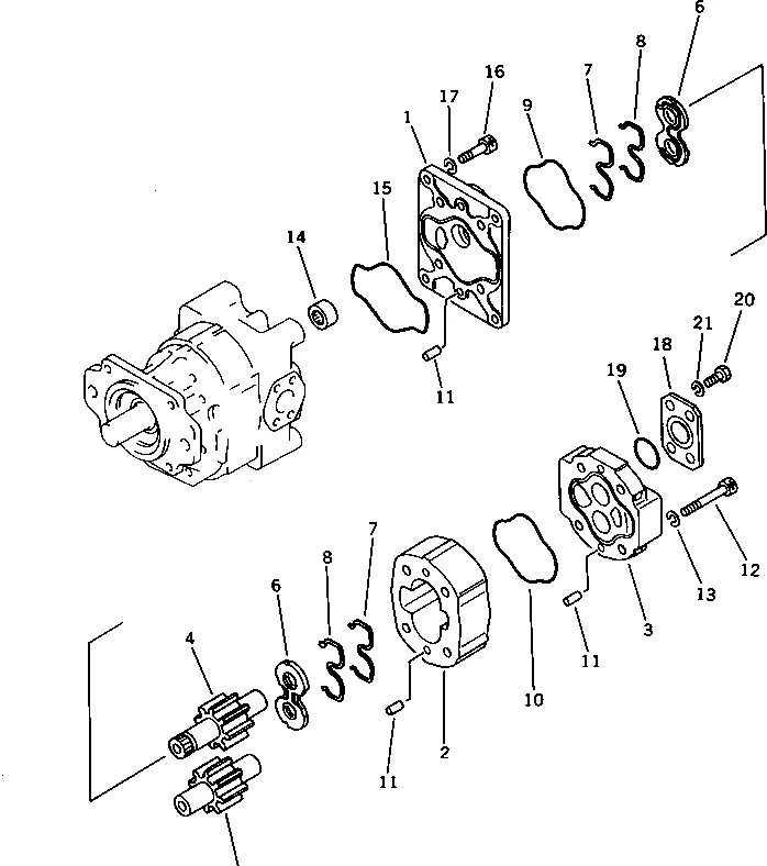 零件图 齿轮泵 小松 705-52-40100 Bulldozers D375A; SAR140+71.png