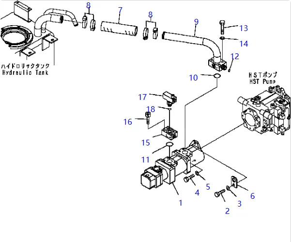 零件图 齿轮泵 小松 705-56-26081 Wheel Loaders WA200, WA200PT.png