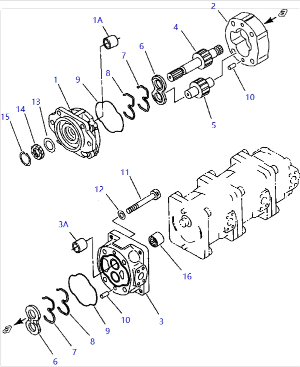 零件图 齿轮泵 小松 705-56-34180 Wheel Loaders 538, WA380; SAR3-80+56+36+(1)12.png