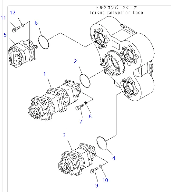 零件图 齿轮泵 小松 705-56-34590 Dump Trucks HD350; .png