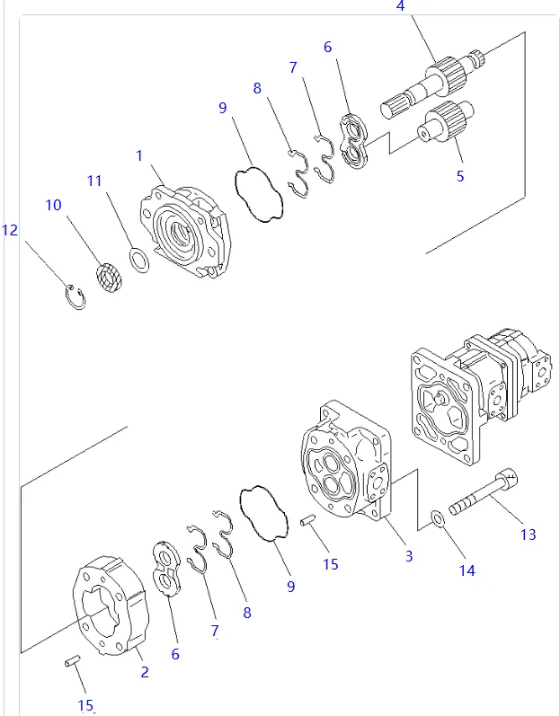 零件图 齿轮泵 小松 705-56-34630 Dump Trucks HD465, HD605; SAR80+80+6.png