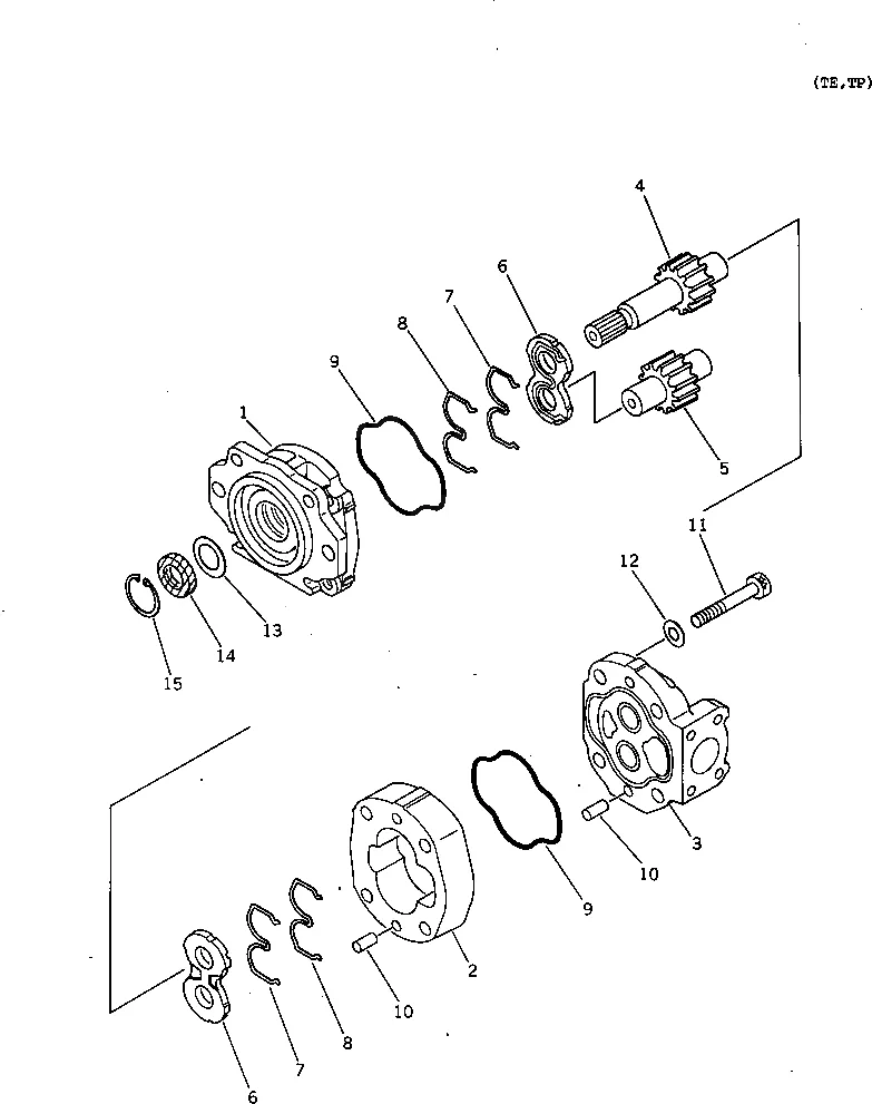 零件图 齿轮泵 小松 705-11-38010 Bulldozers D60P, D65E, D65P, D70LE, D85E, D85ESS, Crawler Loaders.png