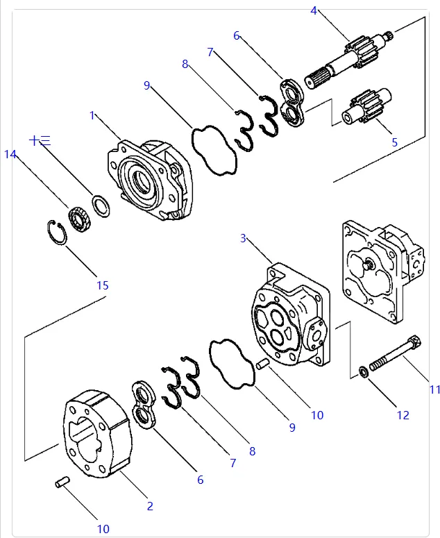 零件图 齿轮泵 小松 705-52-30260 Wheel Loaders 558, WA550; SAR80+14.png