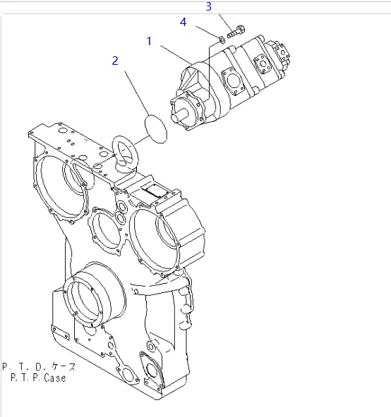 零件图 齿轮泵 小松 705-58-44050 Bulldozers D375A; .png