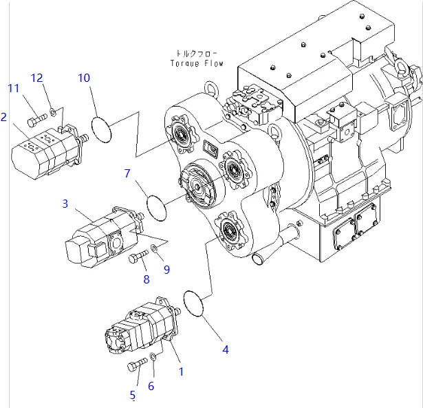 零件图 齿轮泵 小松 705-95-07081 Dump Trucks HD325, HD405;.png